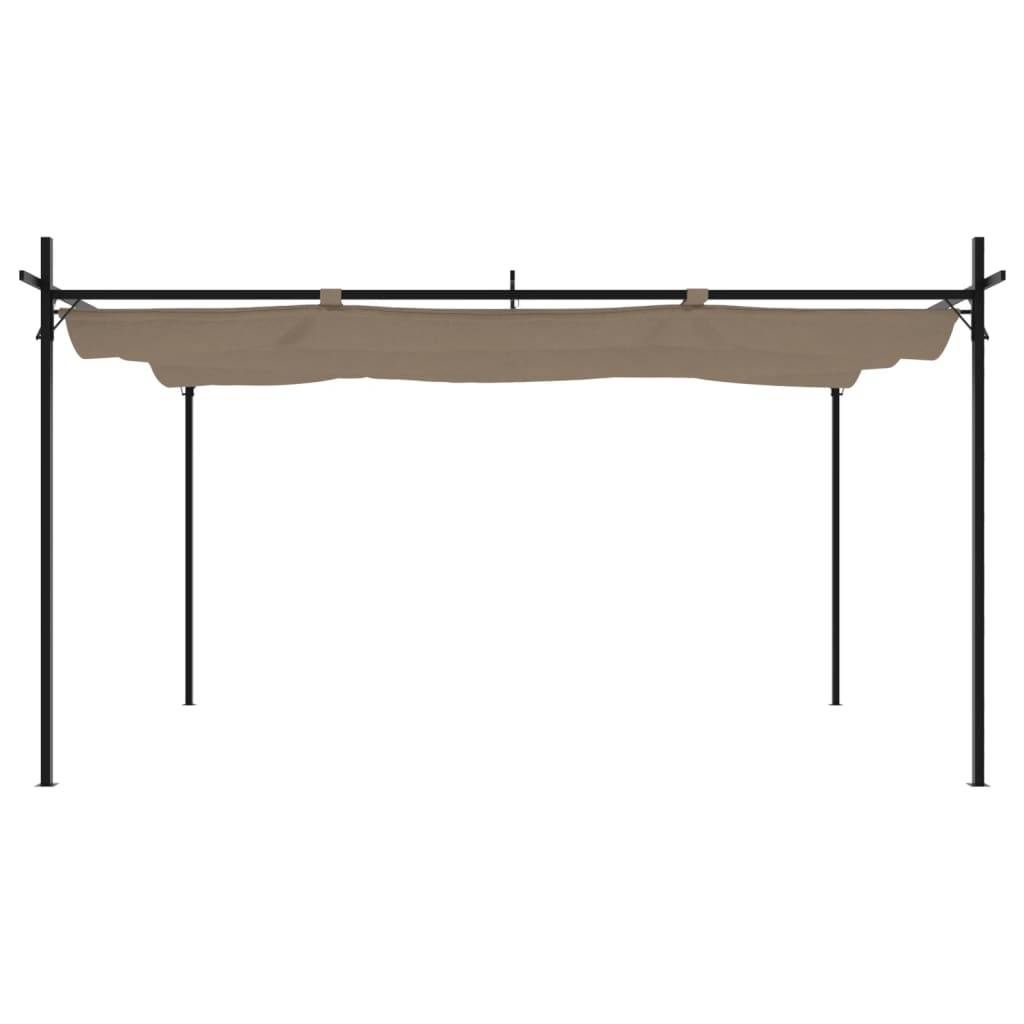 Pergola aluminium et acier taupe 395 x 292 x 230 cm - PANGIVO - Image 3