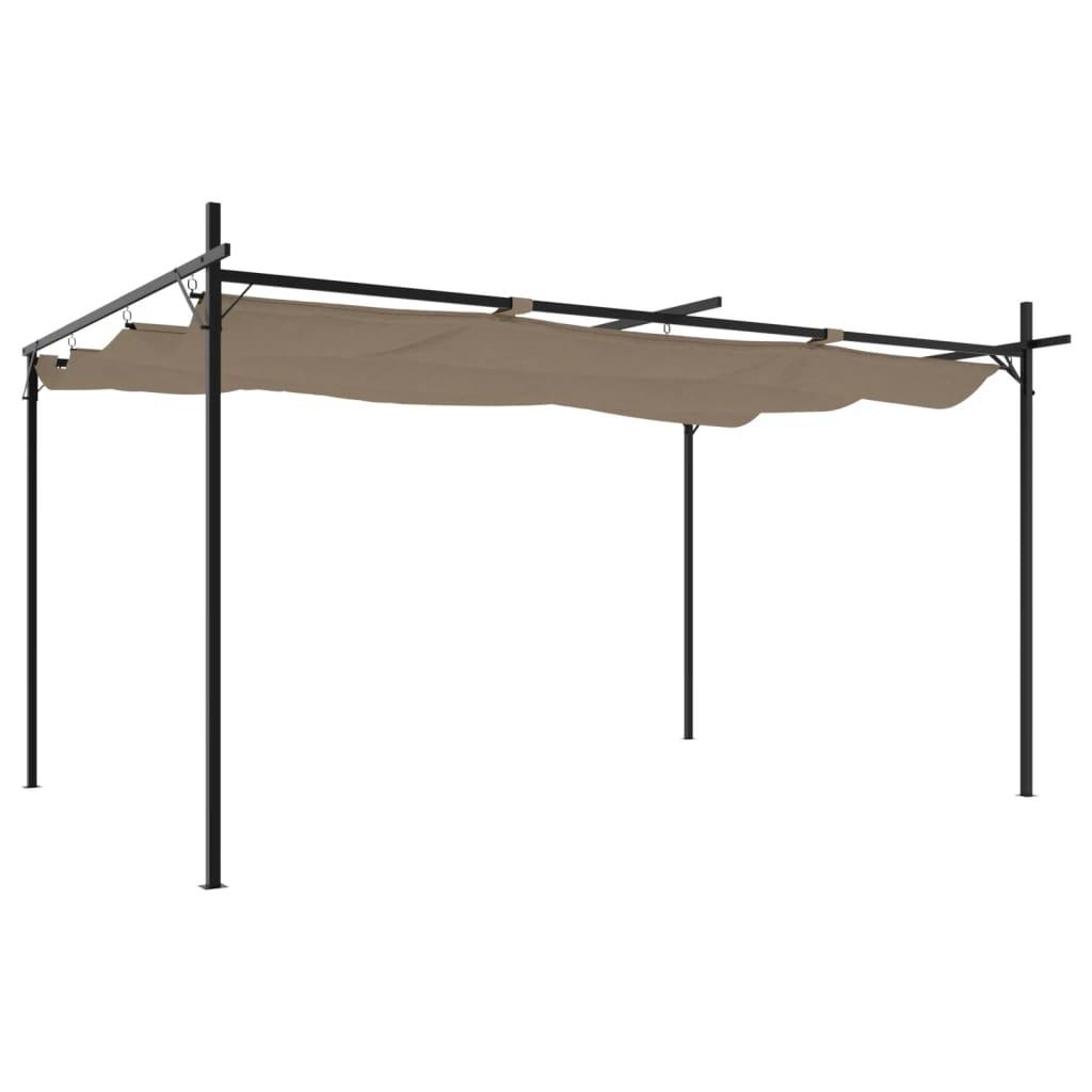 Pergola aluminium et acier taupe 395 x 292 x 230 cm - PANGIVO - Image 2