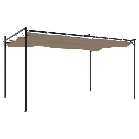 Pergola aluminium et acier taupe 395 x 292 x 230 cm - PANGIVO - Image 5
