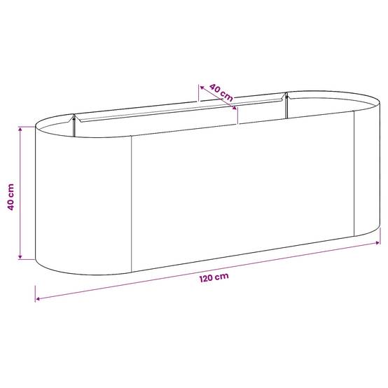 ComfortXL - Bac de Plantation Acier Noir pour Légumes Croissance Libre Extérieur 120cm - ComfortXL Outdoor Living - Image 8