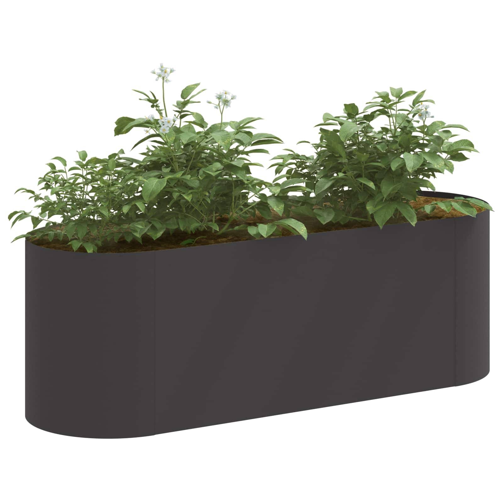ComfortXL - Bac de Plantation Acier Noir pour Légumes Croissance Libre Extérieur 120cm - ComfortXL Outdoor Living - Image 3