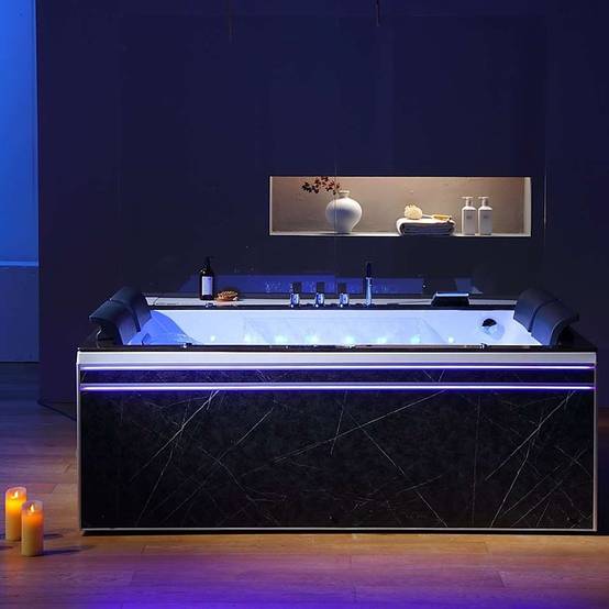 Baignoire balneo Thérapeutique ALTESS DUO BLACK 2 à 4 places ARCHIPEL® - 190x140 - Image 6