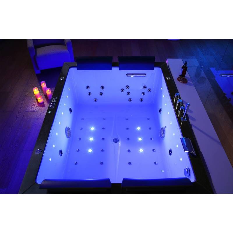 Baignoire balneo Thérapeutique ALTESS DUO BLACK 2 à 4 places ARCHIPEL® - 190x140 - Image 8