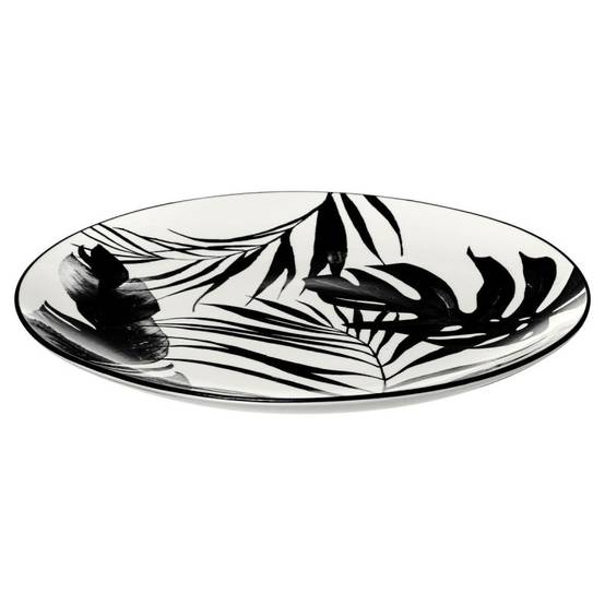 Service d'assiettes "Palme" - Noir - 18 pièces - Image 2