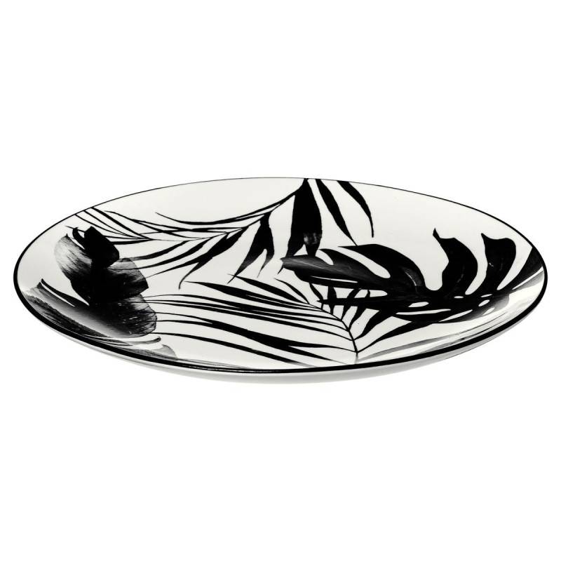 Service d'assiettes "Palme" - Noir - 18 pièces - Image 2