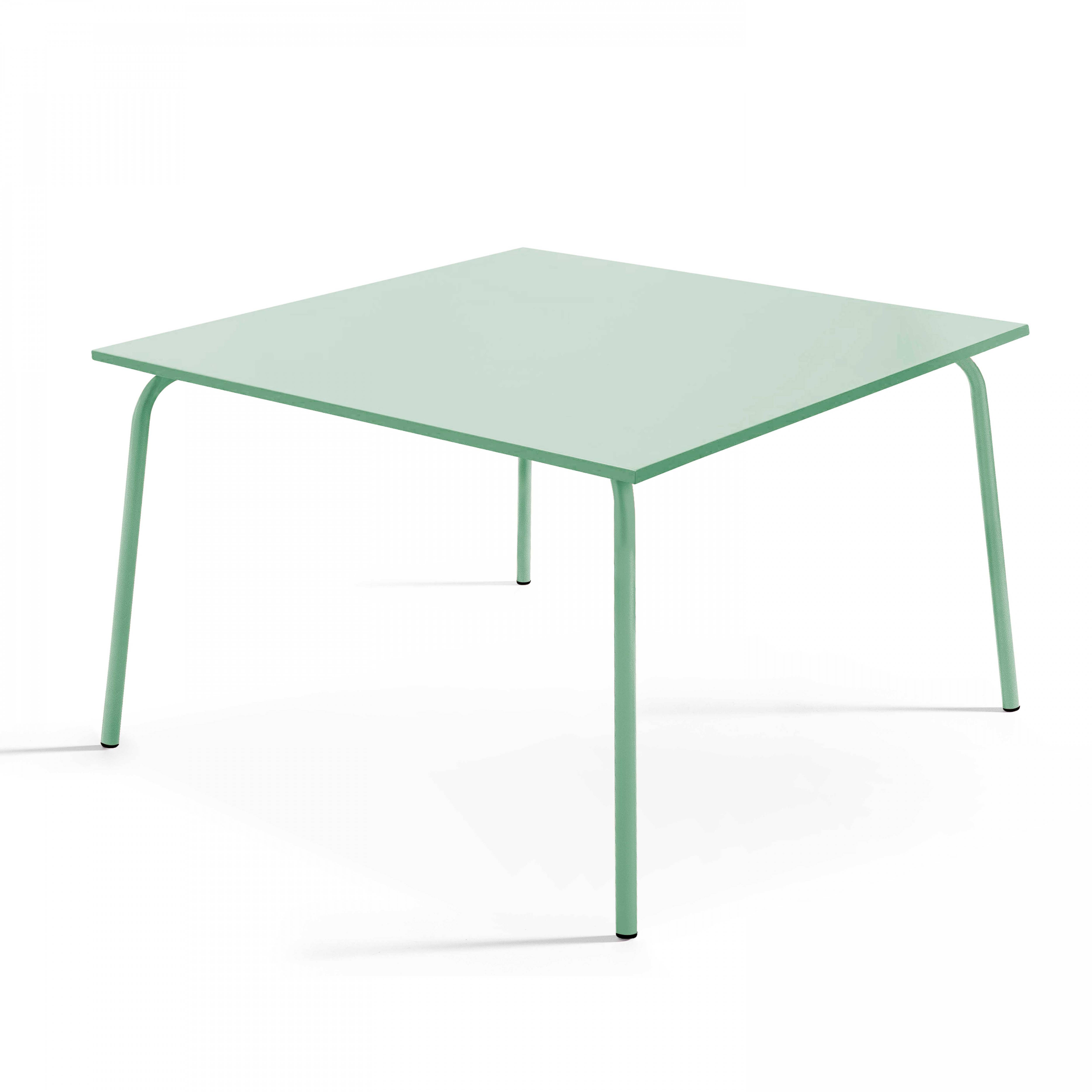 Oviala - Ensemble table de jardin et 8 chaises en métal vert sauge Palavas - Oviala - Image 3
