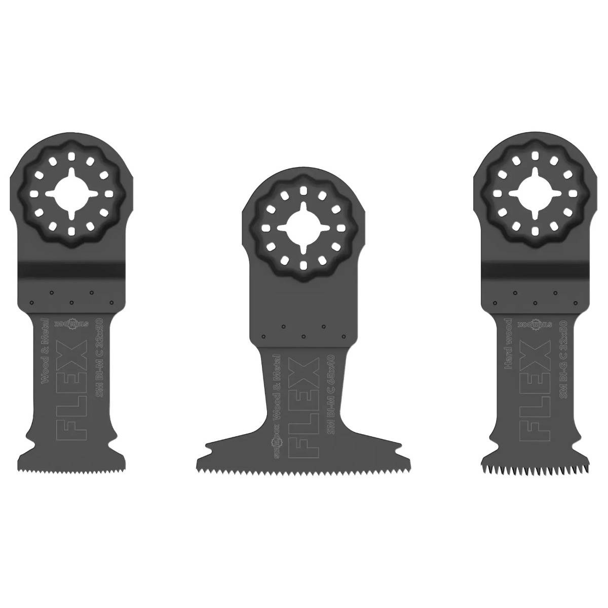 Set de 3 lames de scie Starlock - FLEX - bois et métal - 531055 - Image 1