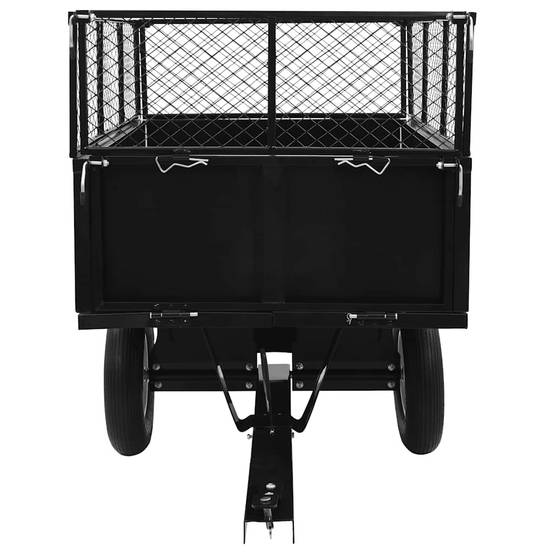 PANGIVO - Remorque basculante pour tondeuse acier noir 153 x 77 x 103 cm - PANGIVO - Image 3