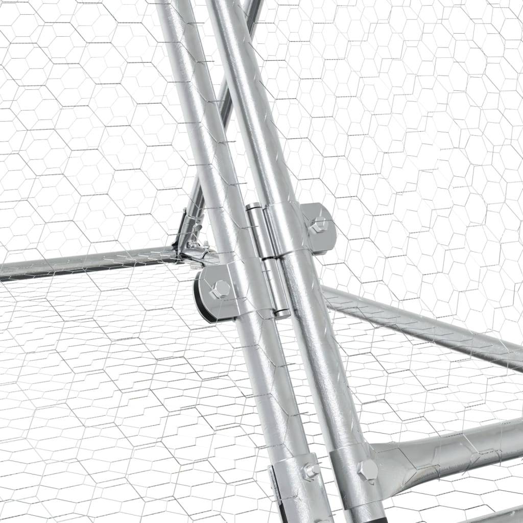 Vidaxl - Clapier argenté 400x105x91 cm acier galvanisé vidaXL 3281531 - Image 5