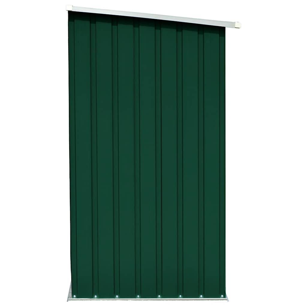Range-bûches Acier Galvanisé 2m³ pour Jardin ou Terrasse 163x83x154 cm Vert - ComfortXL Outdoor Living - Image 4