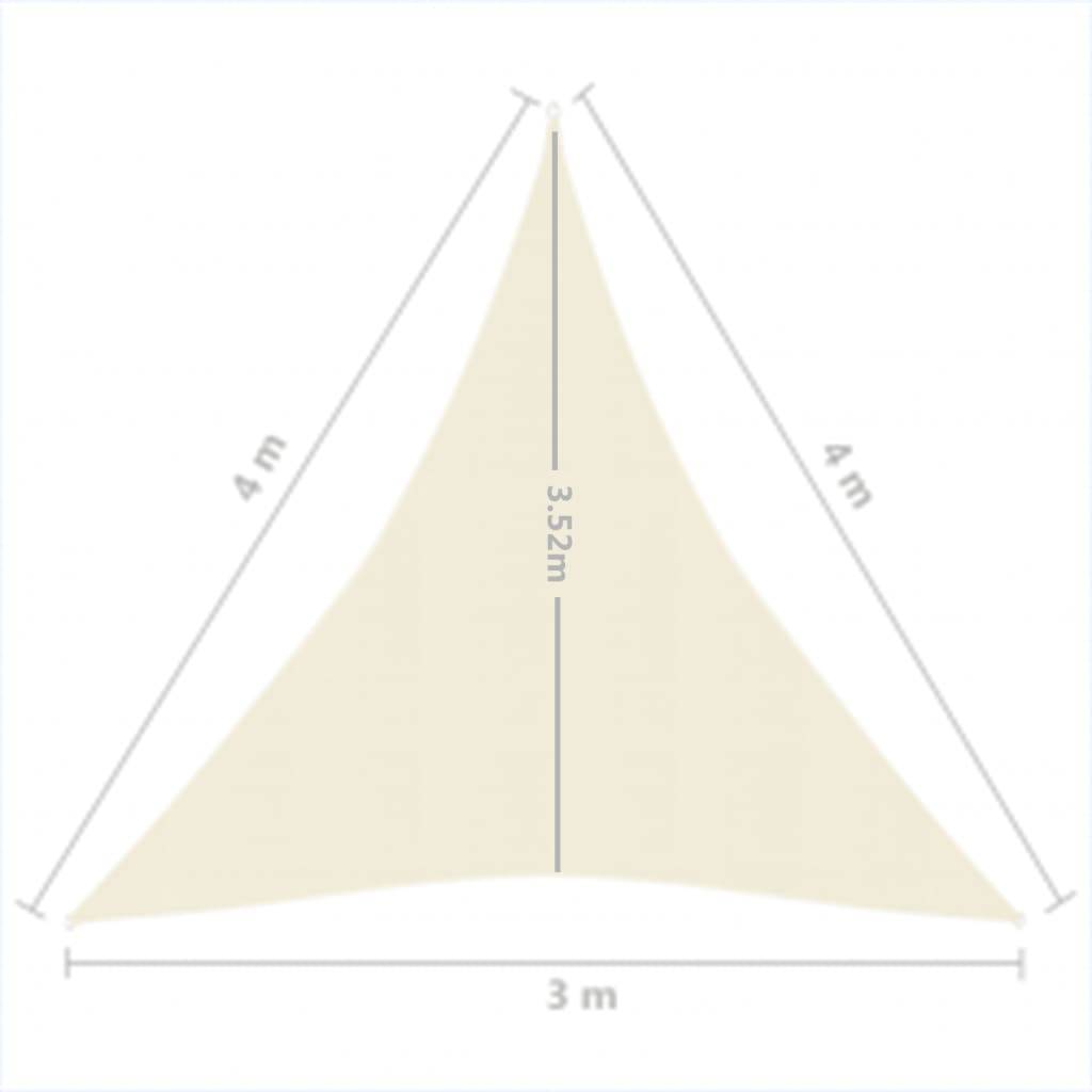 Helloshop26 - Voile toile d'ombrage parasol 160 g/m² 3 x 4 x 4 m PEHD crème - Image 6