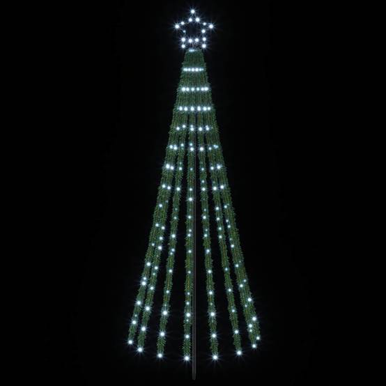 Vidaxl - Arbre de Noël LED 180 cm 255 LED Blanc froid Acier Noir vidaXL 42050825 - Image 4