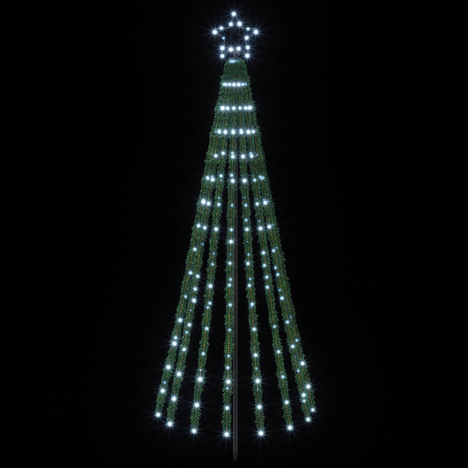 Vidaxl - Arbre de Noël LED 180 cm 255 LED Blanc froid Acier Noir vidaXL 42050825 - Image 4