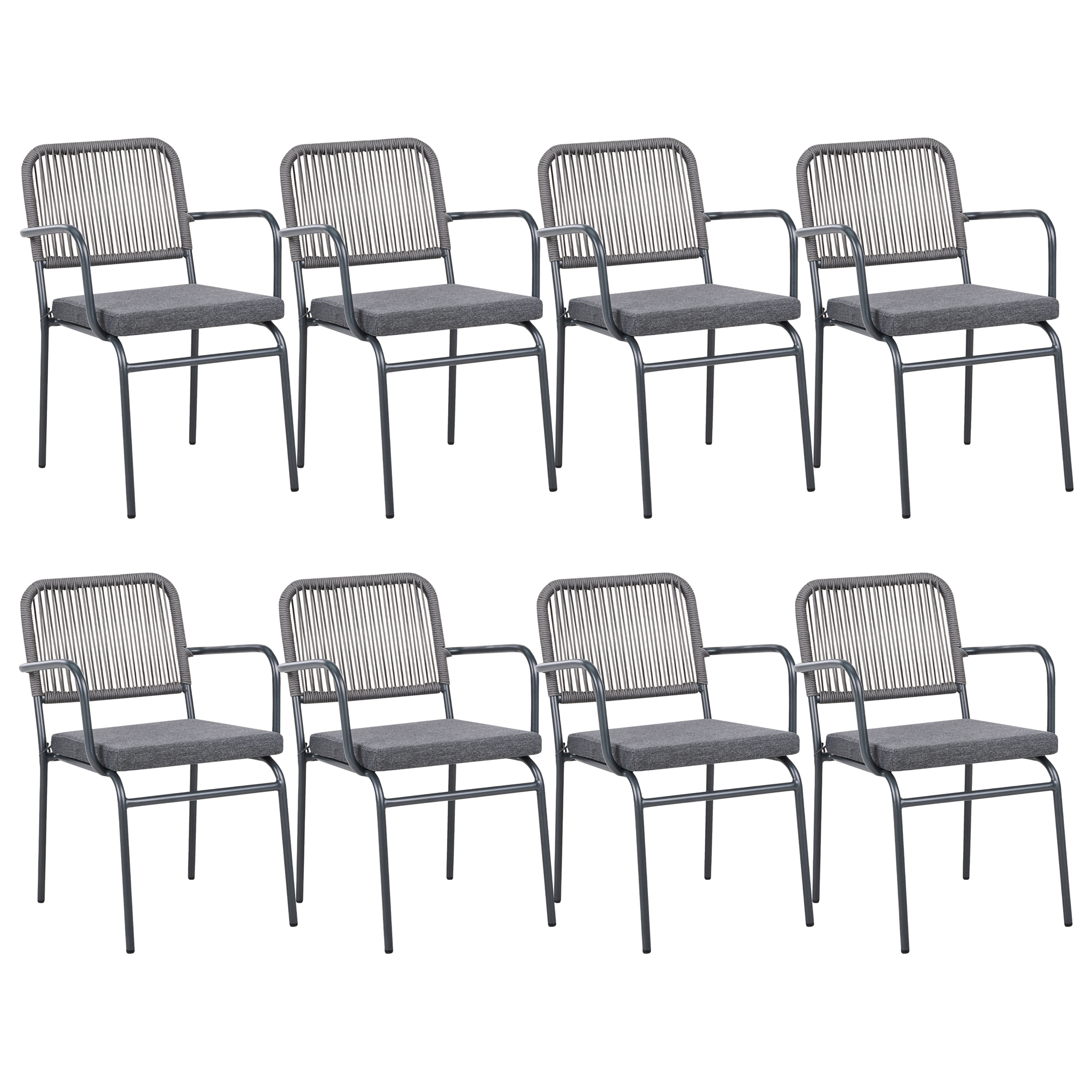 Beliani - Chaise de jardin Aluminium Gris TACENO - Beliani - Image 2