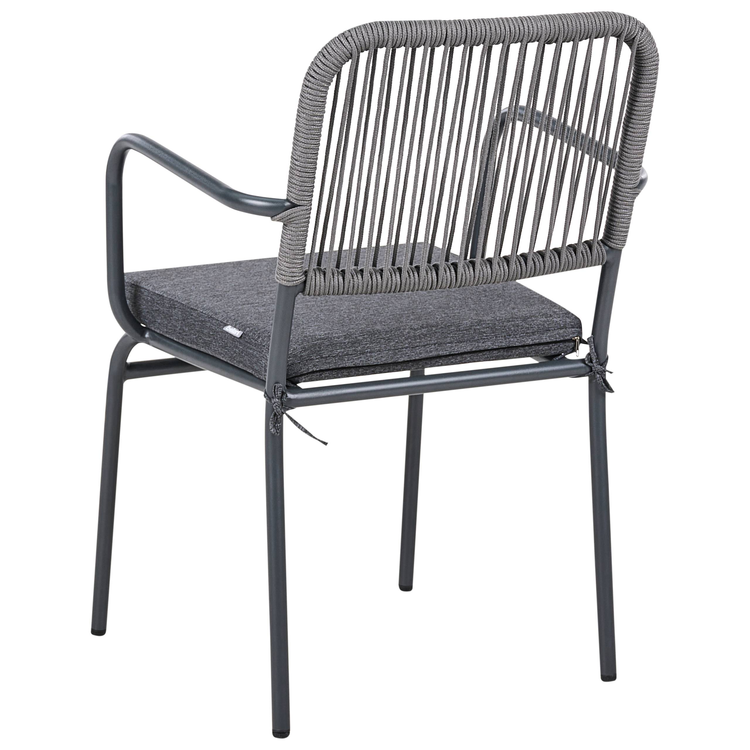 Beliani - Chaise de jardin Aluminium Gris TACENO - Beliani - Image 6