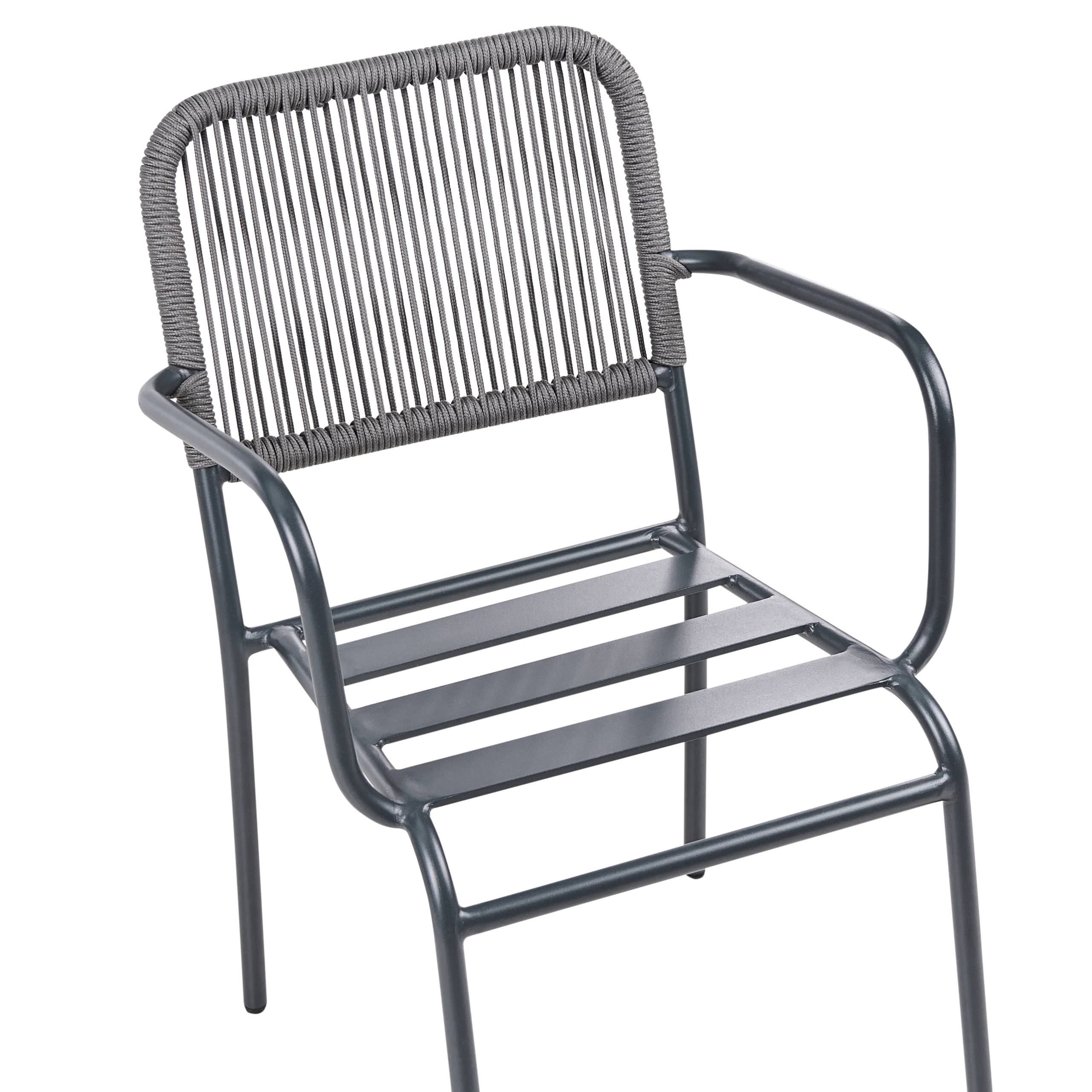 Chaise de jardin Aluminium Gris TACENO - Beliani - Image 8