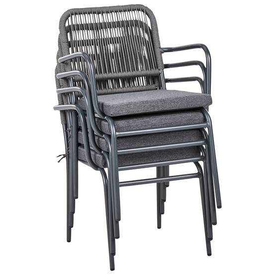 Chaise de jardin Aluminium Gris TACENO - Beliani - Image 6