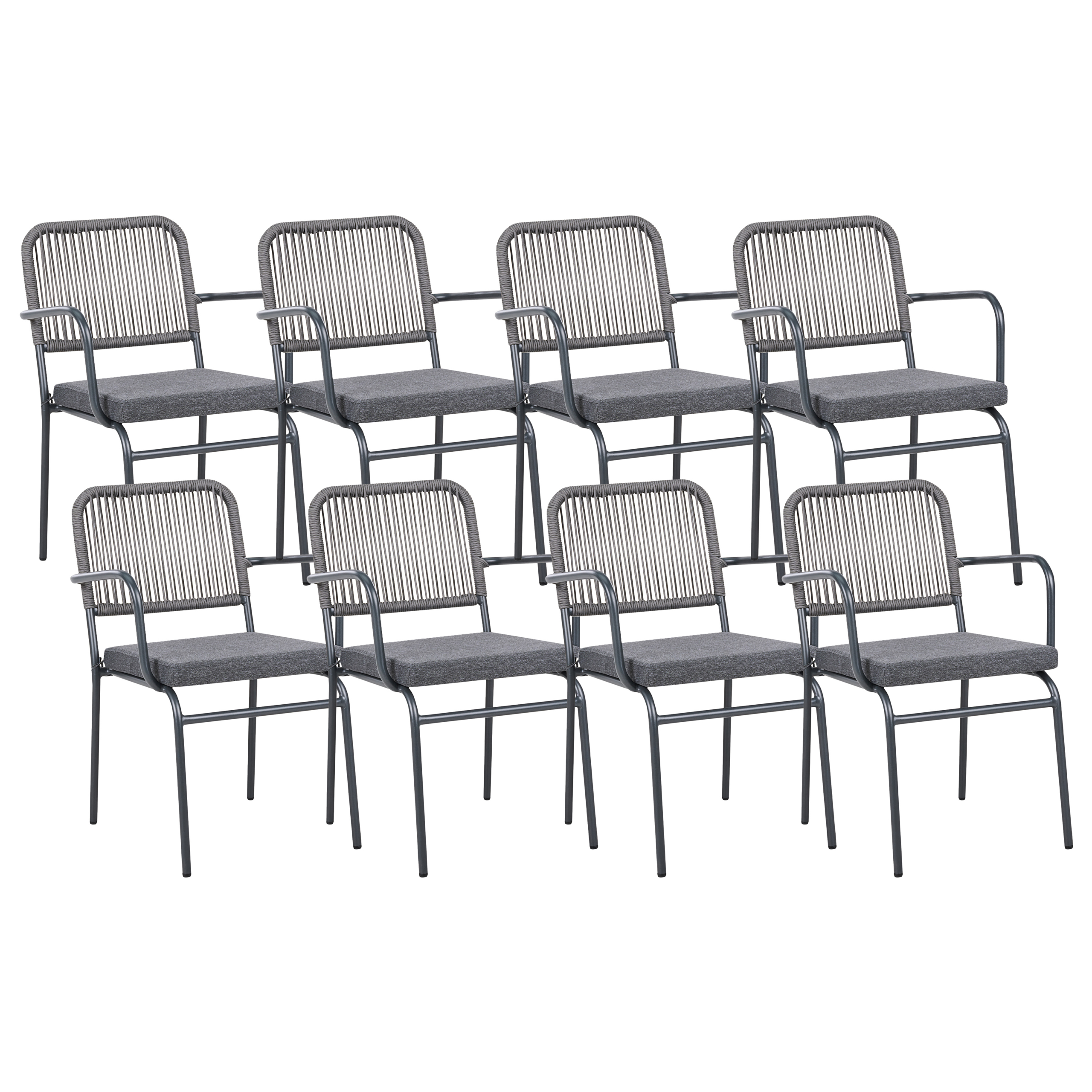 Chaise de jardin Aluminium Gris TACENO - Beliani - Image 1
