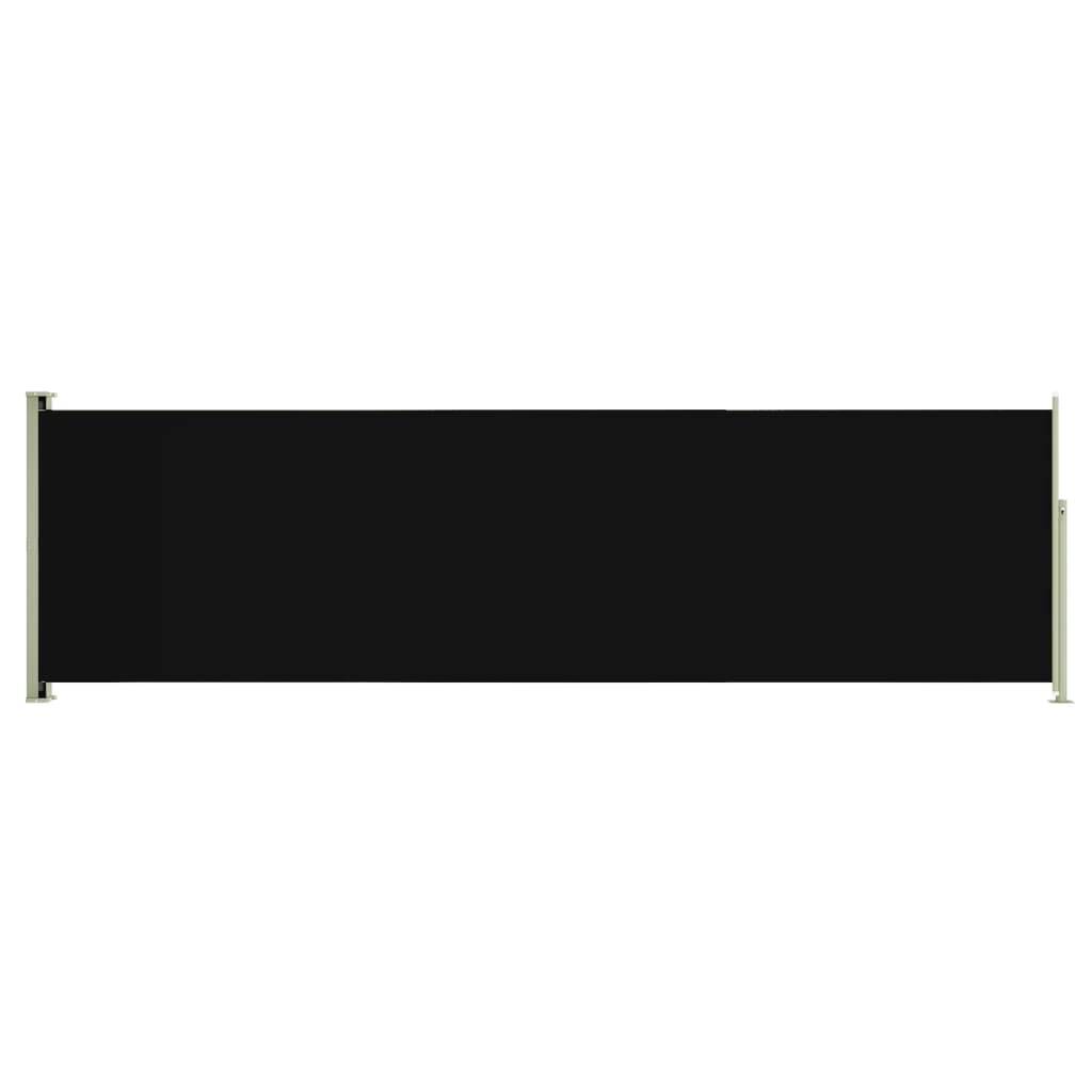 Helloshop26 - Auvent paravent store brise-vue latéral rétractable de patio jardin terrasse balcon protection visuelle écran 180 x 600 cm noir - Image 1