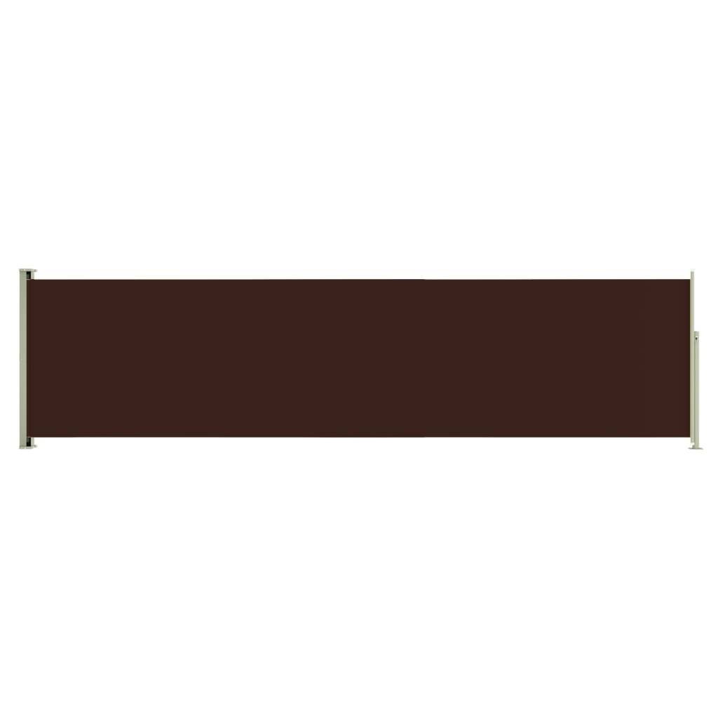 Helloshop26 - Auvent paravent store brise-vue latéral rétractable de patio jardin terrasse balcon protection visuelle écran 160 x 600 cm marron - Image 1