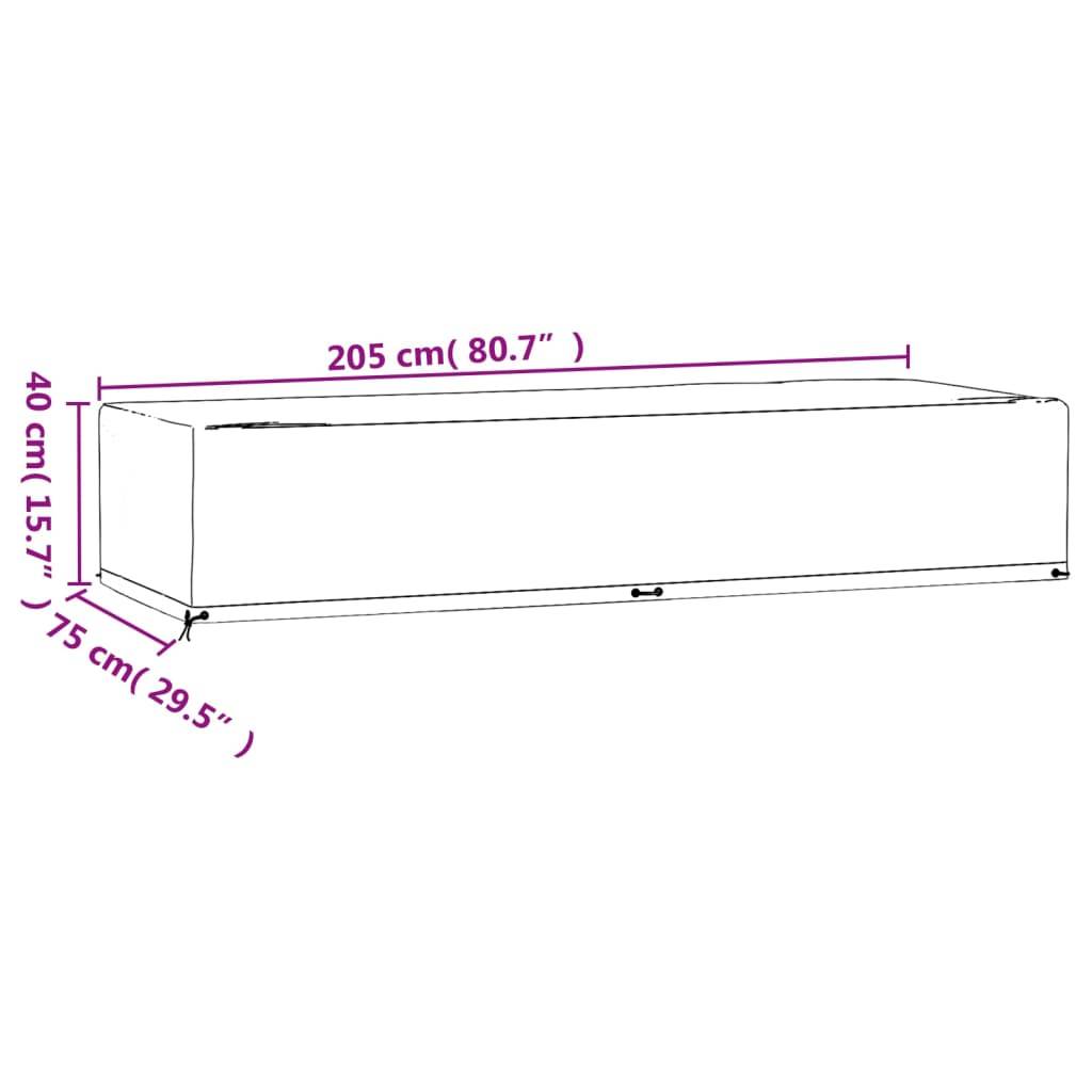Maison Chic - Housse de protection | Couvercle de protection | Housses pour chaise longue 2 pcs 12 œillets 205x75x40 cm PE Maison Chic - Image 10