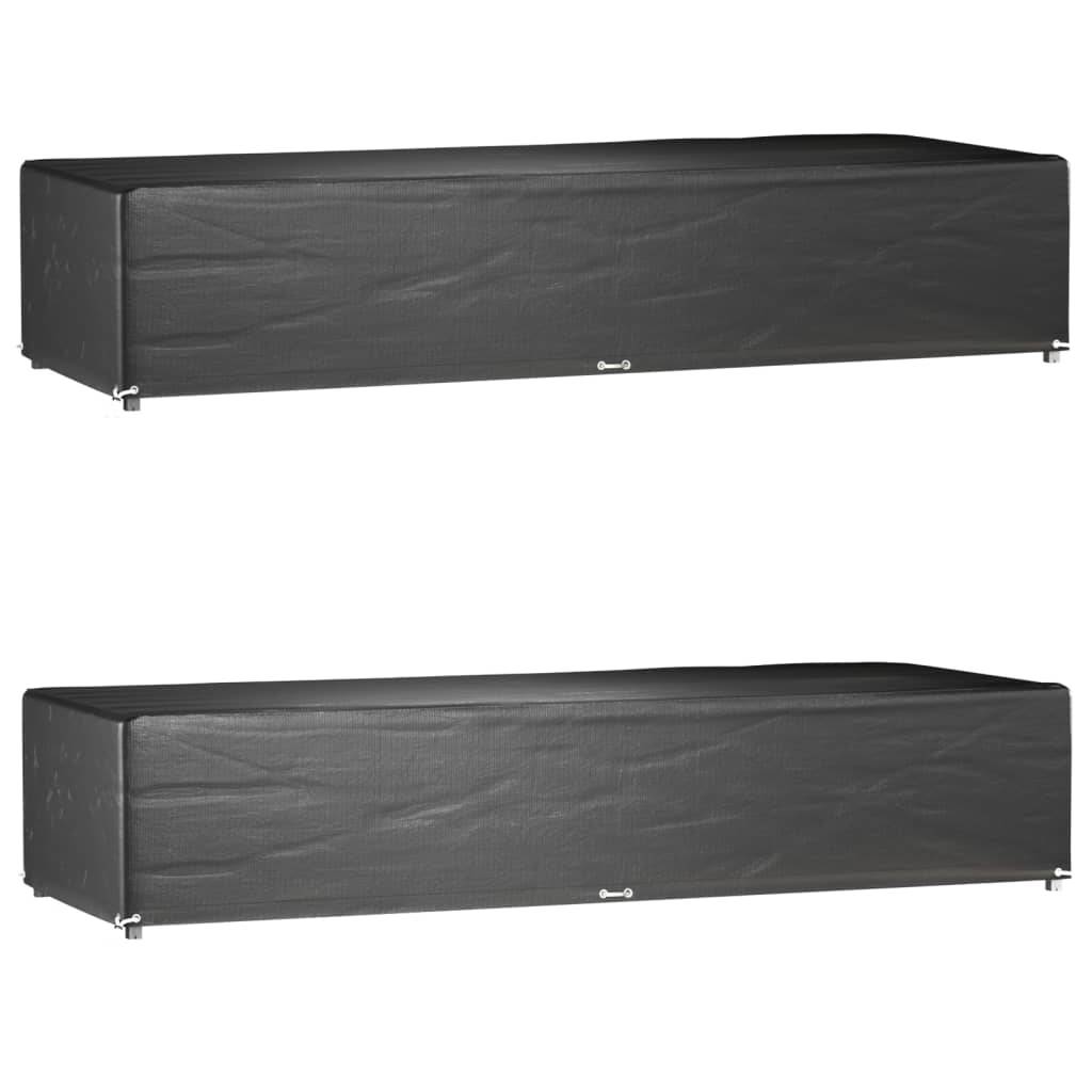 Maison Chic - Housse de protection | Couvercle de protection | Housses pour chaise longue 2 pcs 12 œillets 205x75x40 cm PE Maison Chic - Image 2