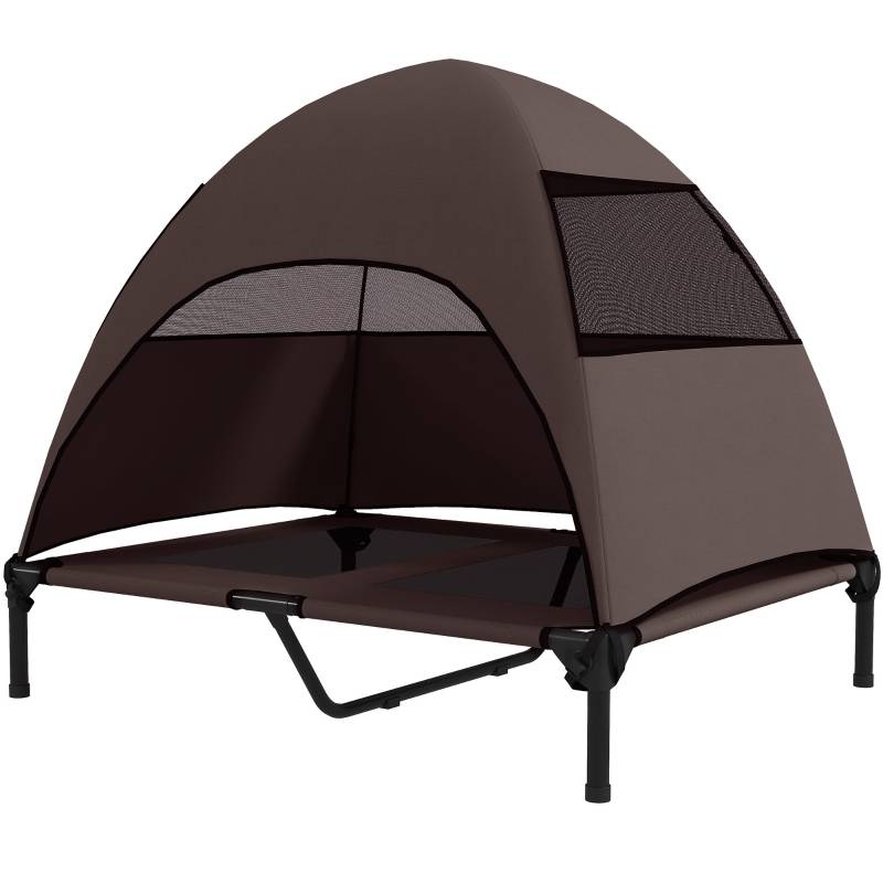 Lit chien extérieur surélevé avec toit 91 x 76 x 90 cm polyester - PANGIVO - Image 1