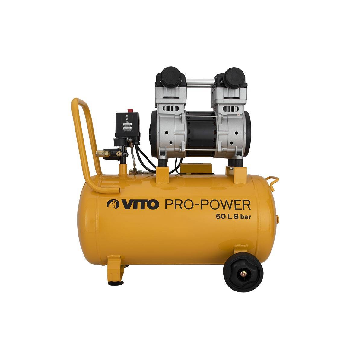 Compresseur d'air Silencieux 50 Litres 1.5 CV 1100W 8 bar VITO - Image 3