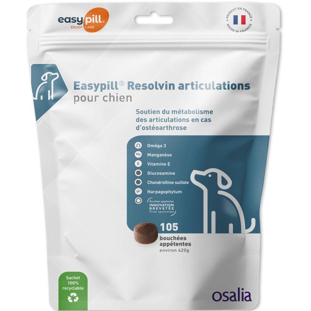 EASYPILL GRAND CHIEN RESOLVIN ARTICULATIONS - OSALIA 105 bouchées - Image 1
