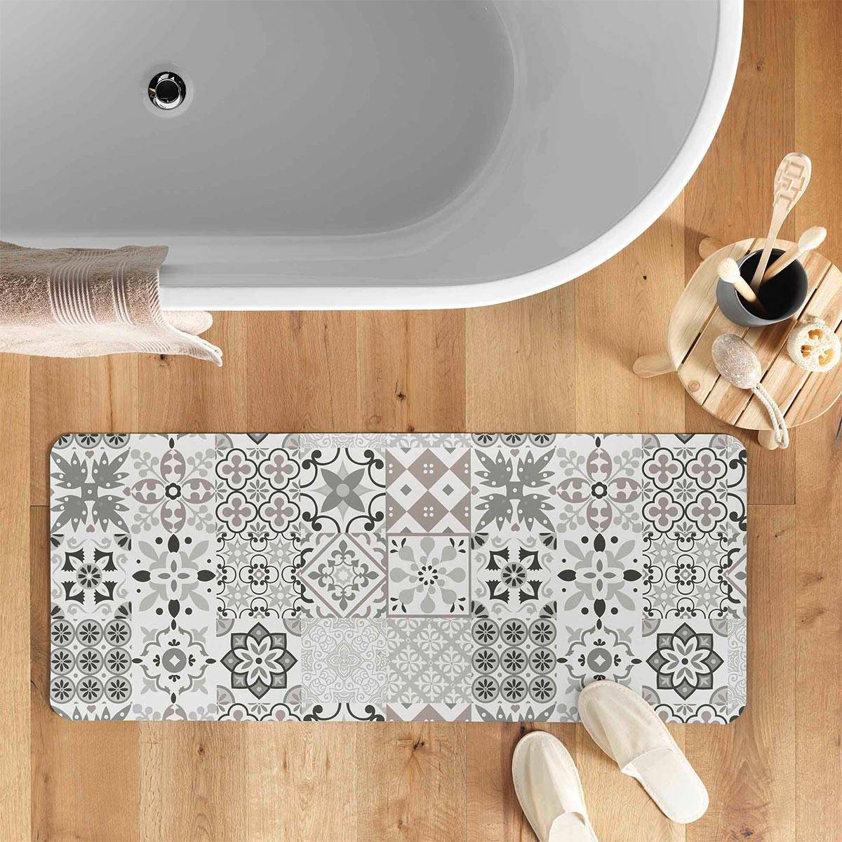 Tapis de Bain "Salou" 50x120cm Naturel - Image 5