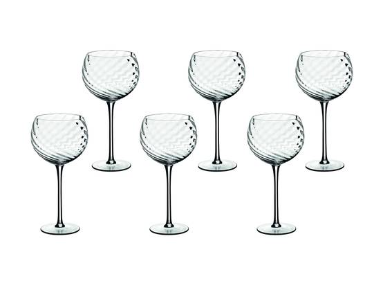 Lot de 6 Verres à pied en Cristallin (cristal sans plomb) "STEN", Bjorn - Image 1