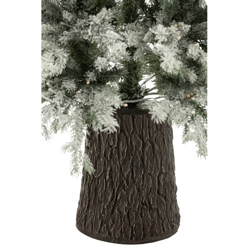 J-Line - Sapin de Noël artificiel enneigé avec 600 led en métal vert H.150cm - J-Line - Image 4