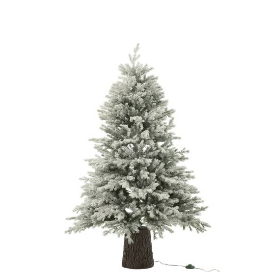 J-Line - Sapin de Noël artificiel enneigé avec 600 led en métal vert H.150cm - J-Line - Image 2