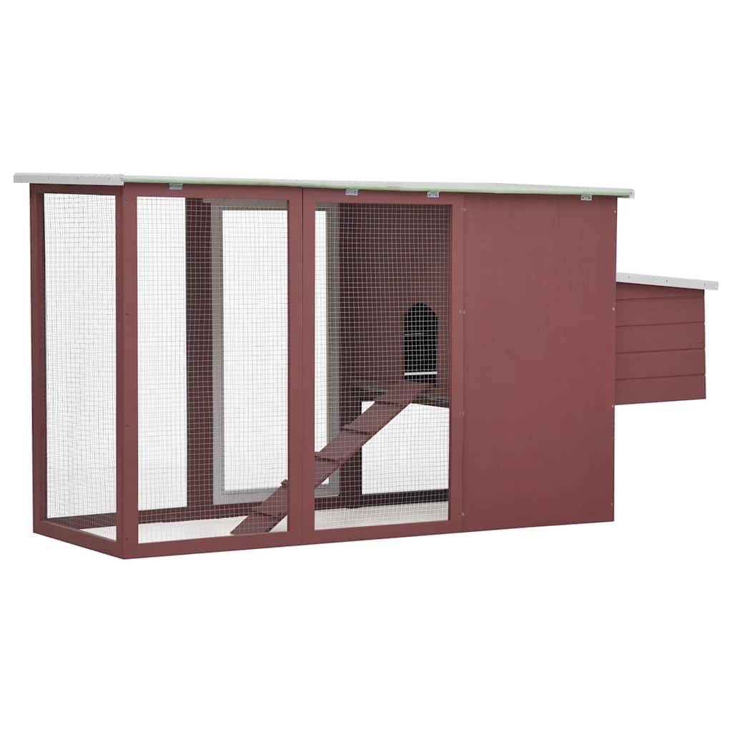 Poulailler bois : sapin marron  202 x 75 x 98 cm  - Prolenta premium p3205.9 - Image 4