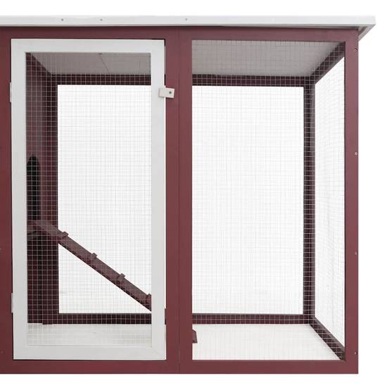 Poulailler bois : sapin marron 202 x 75 x 98 cm - Prolenta premium p3205.9 - Image 5
