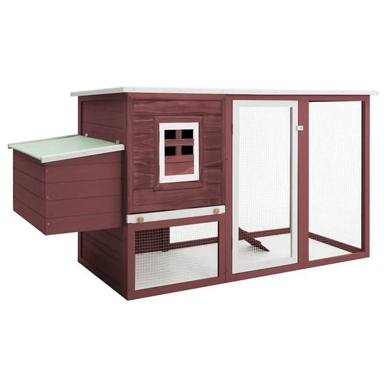 Poulailler bois : sapin marron 202 x 75 x 98 cm - Prolenta premium p3205.9 - Image 2