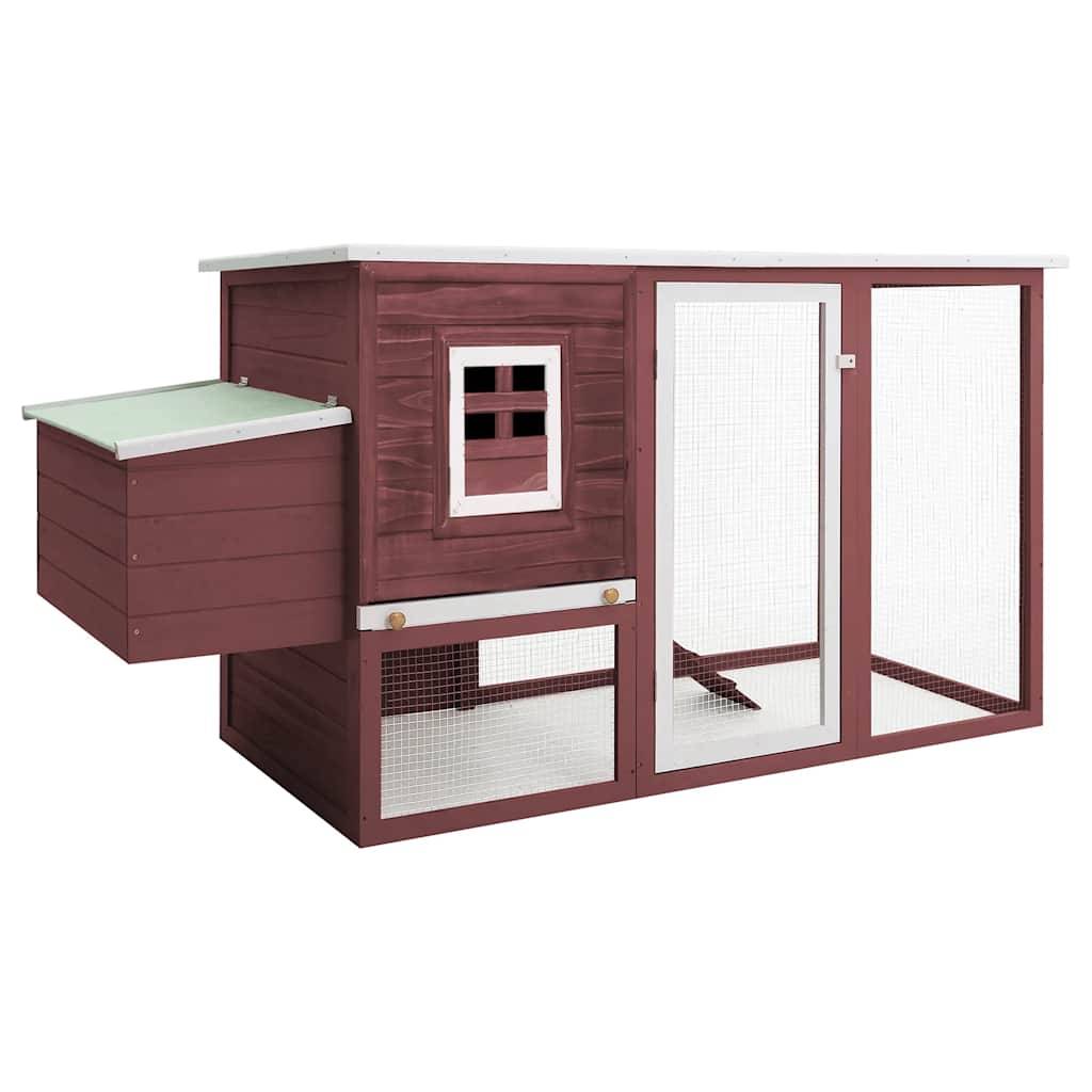 Poulailler bois : sapin marron  202 x 75 x 98 cm  - Prolenta premium p3205.9 - Image 2