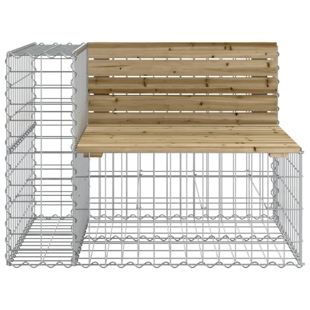PANGIVO - Banc de jardin bois de pin et acier naturel 92 x 71 x 65.5 cm, Poids:20kg - PANGIVO - Image 3
