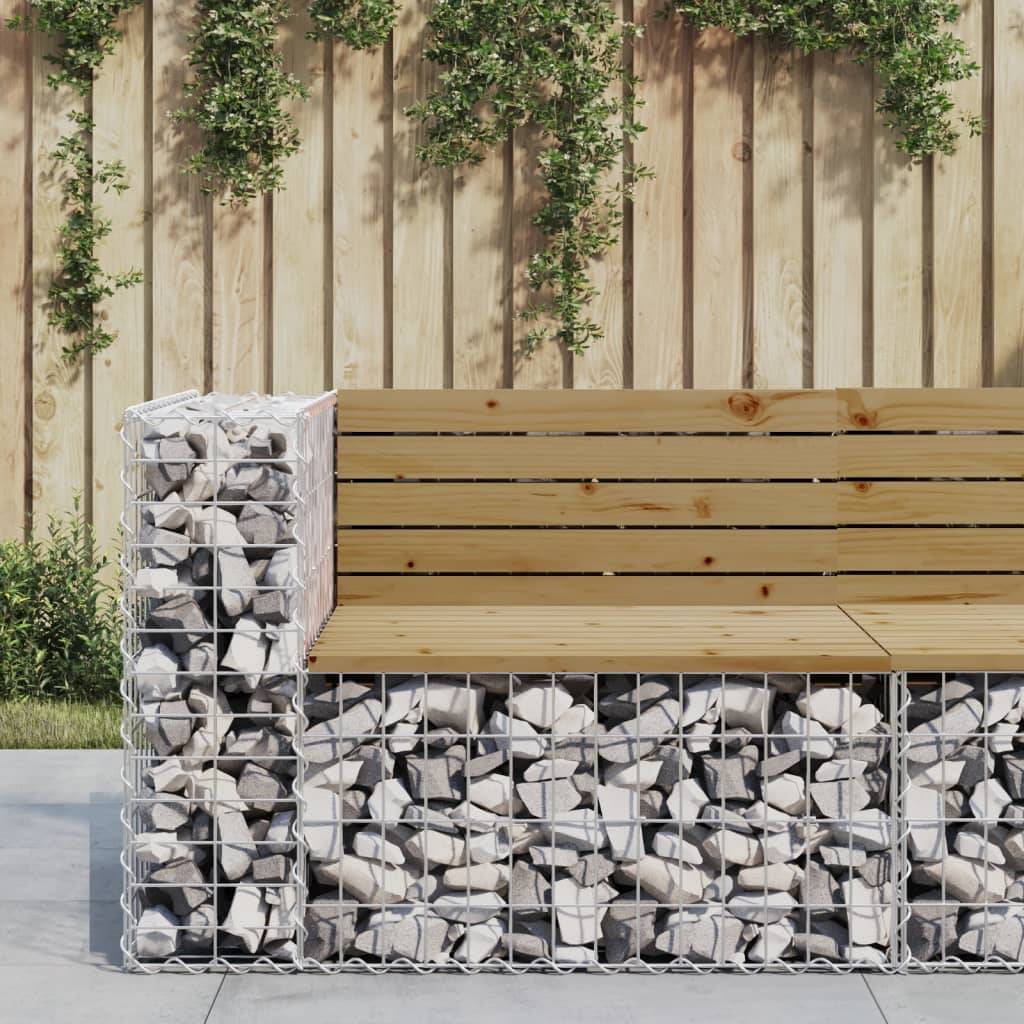 PANGIVO - Banc de jardin bois de pin et acier naturel 92 x 71 x 65.5 cm, Poids:20kg - PANGIVO
