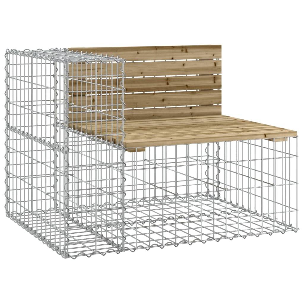 PANGIVO - Banc de jardin bois de pin et acier naturel 92 x 71 x 65.5 cm, Poids:20kg - PANGIVO - Image 2