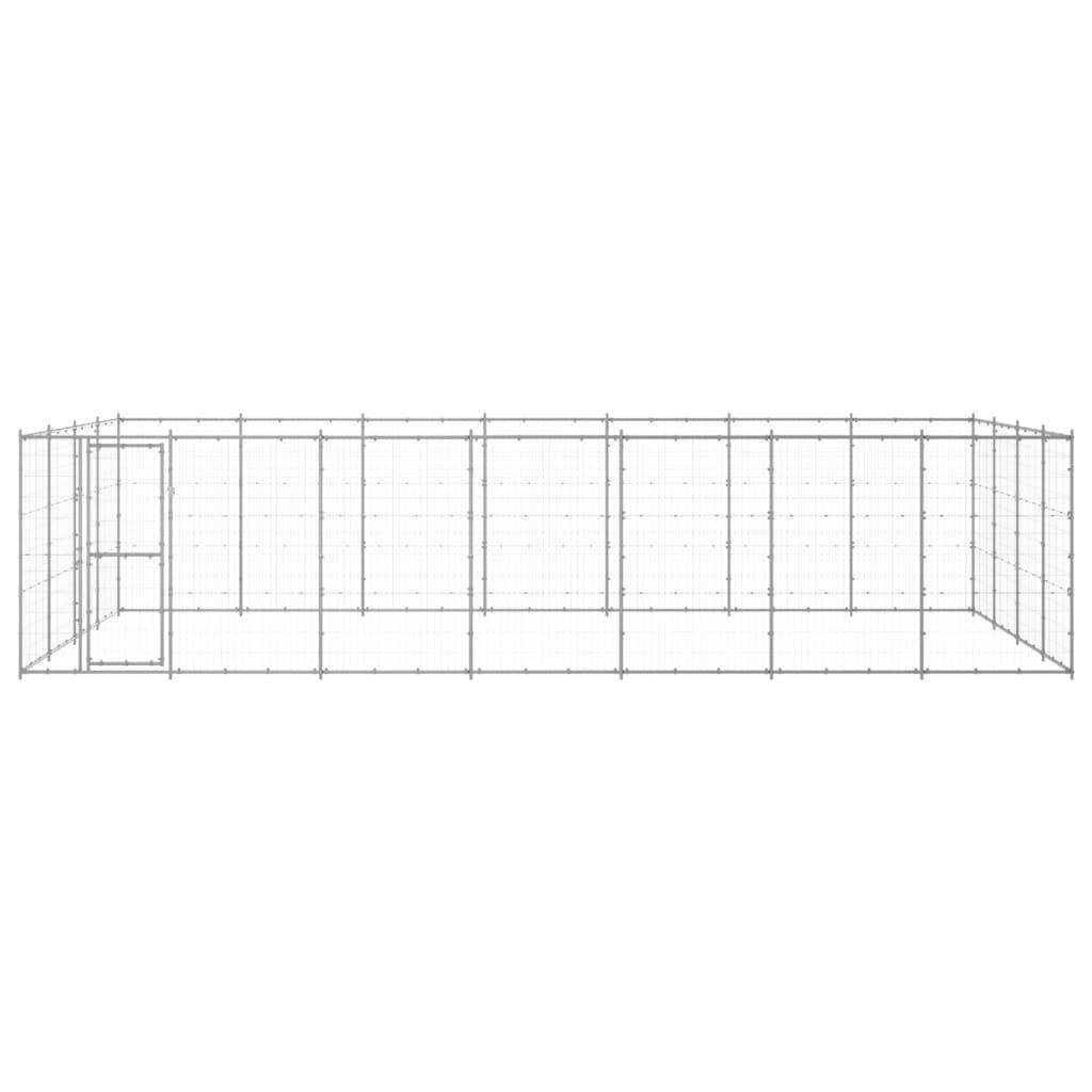 Helloshop26 - Chenil extérieur cage enclos parc animaux chien extérieur acier galvanisé 33,88 m² - Image 3