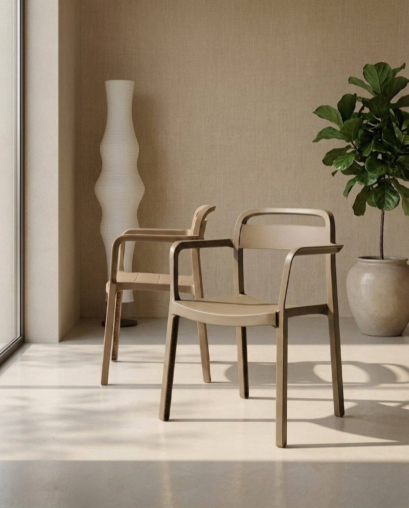 Garbar - Fauteuil June garbar plastique beige - Image 3