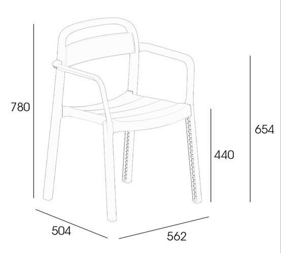 Fauteuil intérieur, extérieur sable JUNE garbar - Image 2