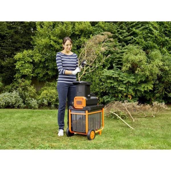 Black & Decker - Broyeur de Végétaux BLACK+DECKER BEGAS5800-QS - Capacité de Broyage 45 mm - Bac Collecteur 45 L - Image 2