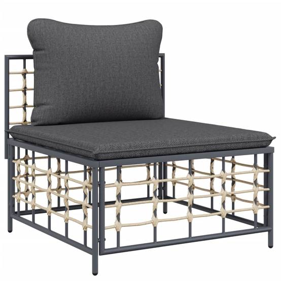 ComfortXL - Élément Central pour Salon de Jardin en Rotin Synthétique Anthracite Assise Gris Foncé – ComfortXL Outdoor Living - Image 2