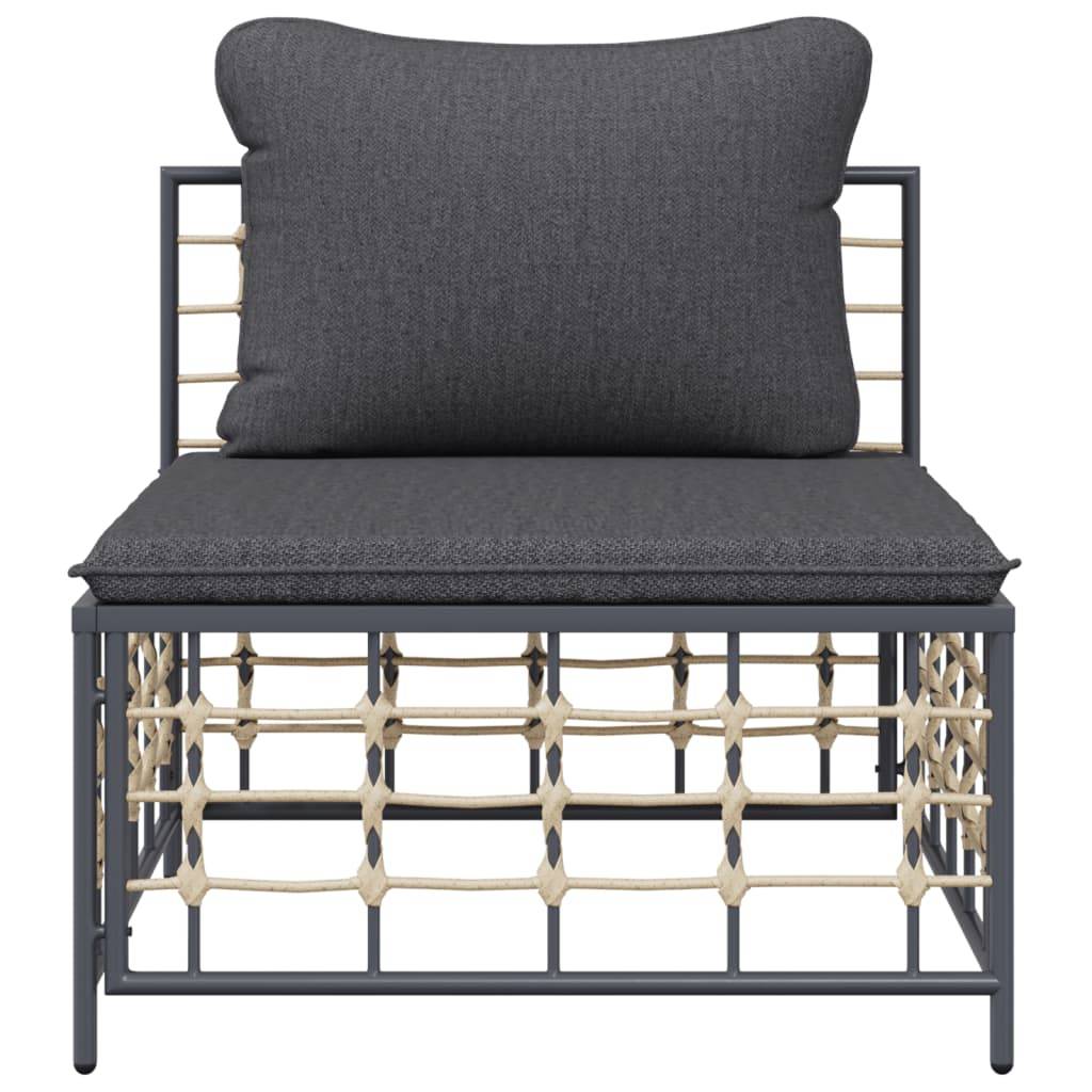 ComfortXL - Élément Central pour Salon de Jardin en Rotin Synthétique Anthracite Assise Gris Foncé – ComfortXL Outdoor Living - Image 3