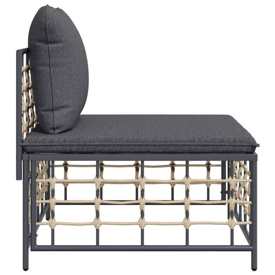 ComfortXL - Élément Central pour Salon de Jardin en Rotin Synthétique Anthracite Assise Gris Foncé – ComfortXL Outdoor Living - Image 4
