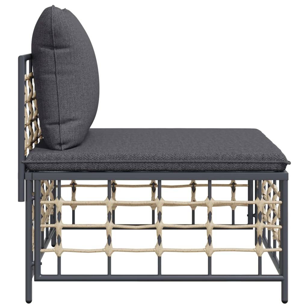 ComfortXL - Élément Central pour Salon de Jardin en Rotin Synthétique Anthracite Assise Gris Foncé – ComfortXL Outdoor Living - Image 4