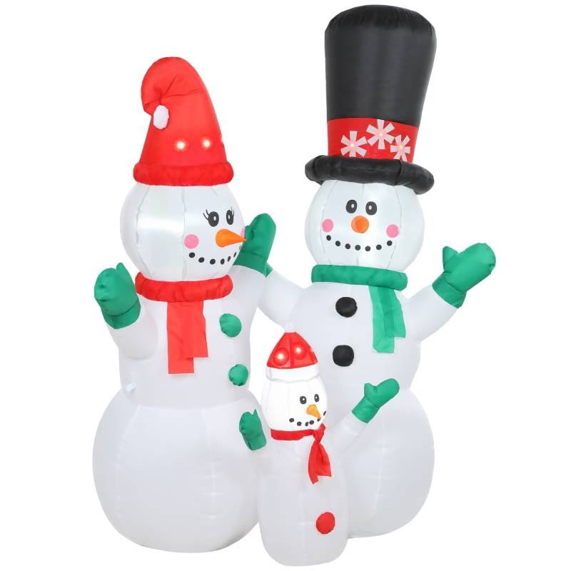 Famille Bonshommes de Neige Gonflable 1,8m LED décoration de Noël jardin – ComfortXL Outdoor Living - Image 7
