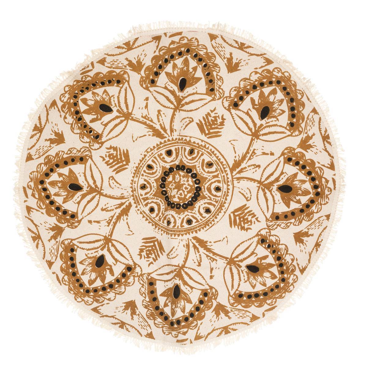 Atmosphera - Tapis "Alban" en coton imprimé D90cm - Atmosphera Créateur d'intérieur - Image 1